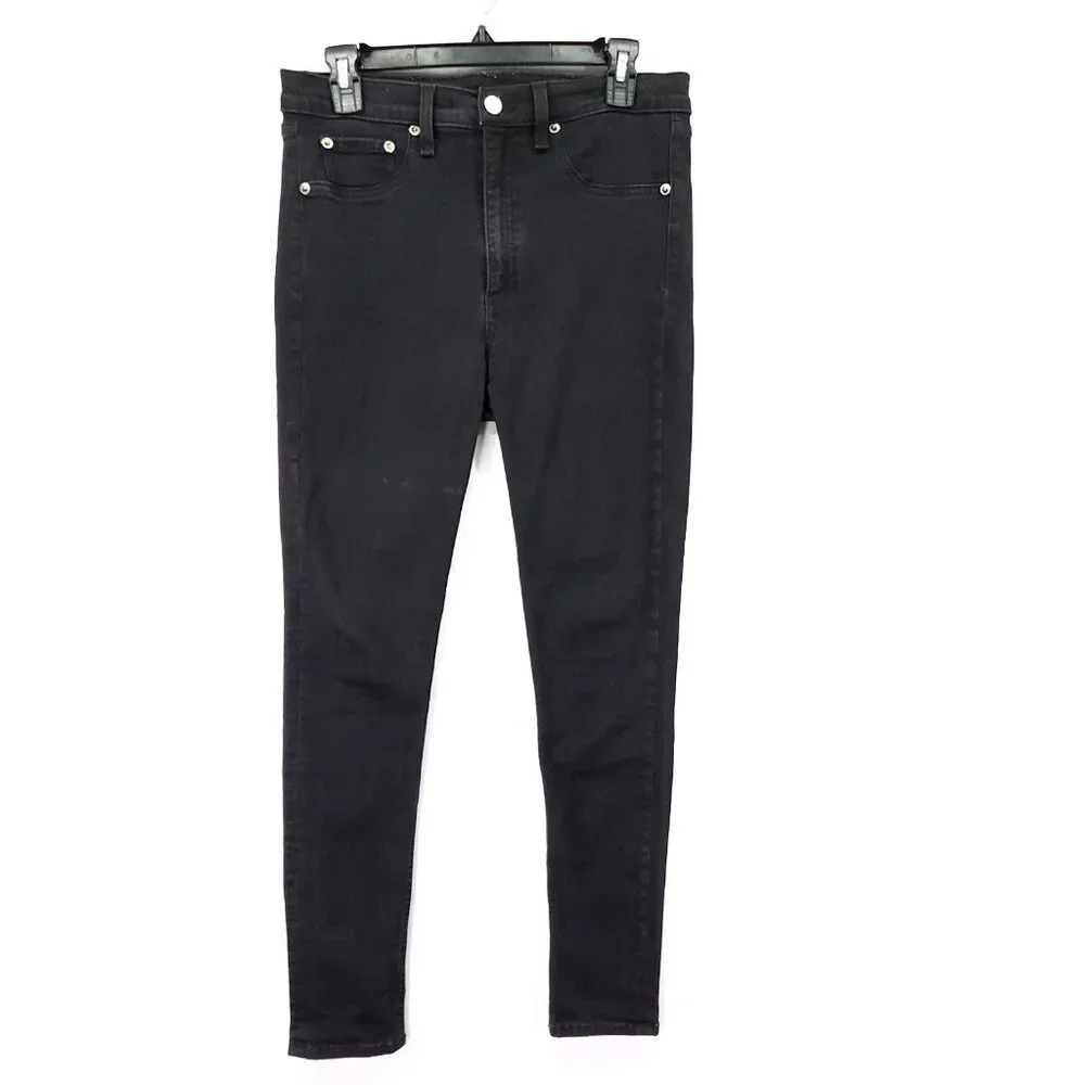 Rag & Bone High Rise Ankle Skinny Jeans Size 31 Black Denim